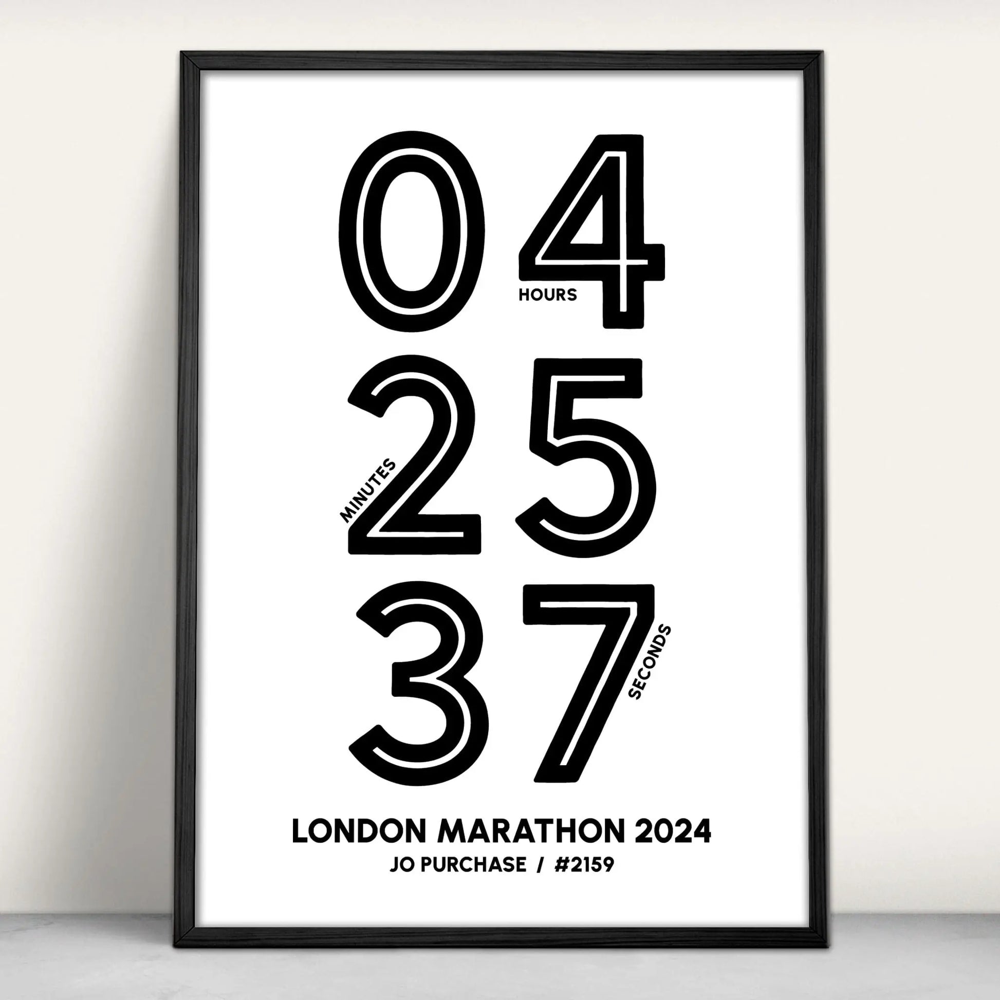 Half and Full Marathon Art Print in black from Purest Green Prints.