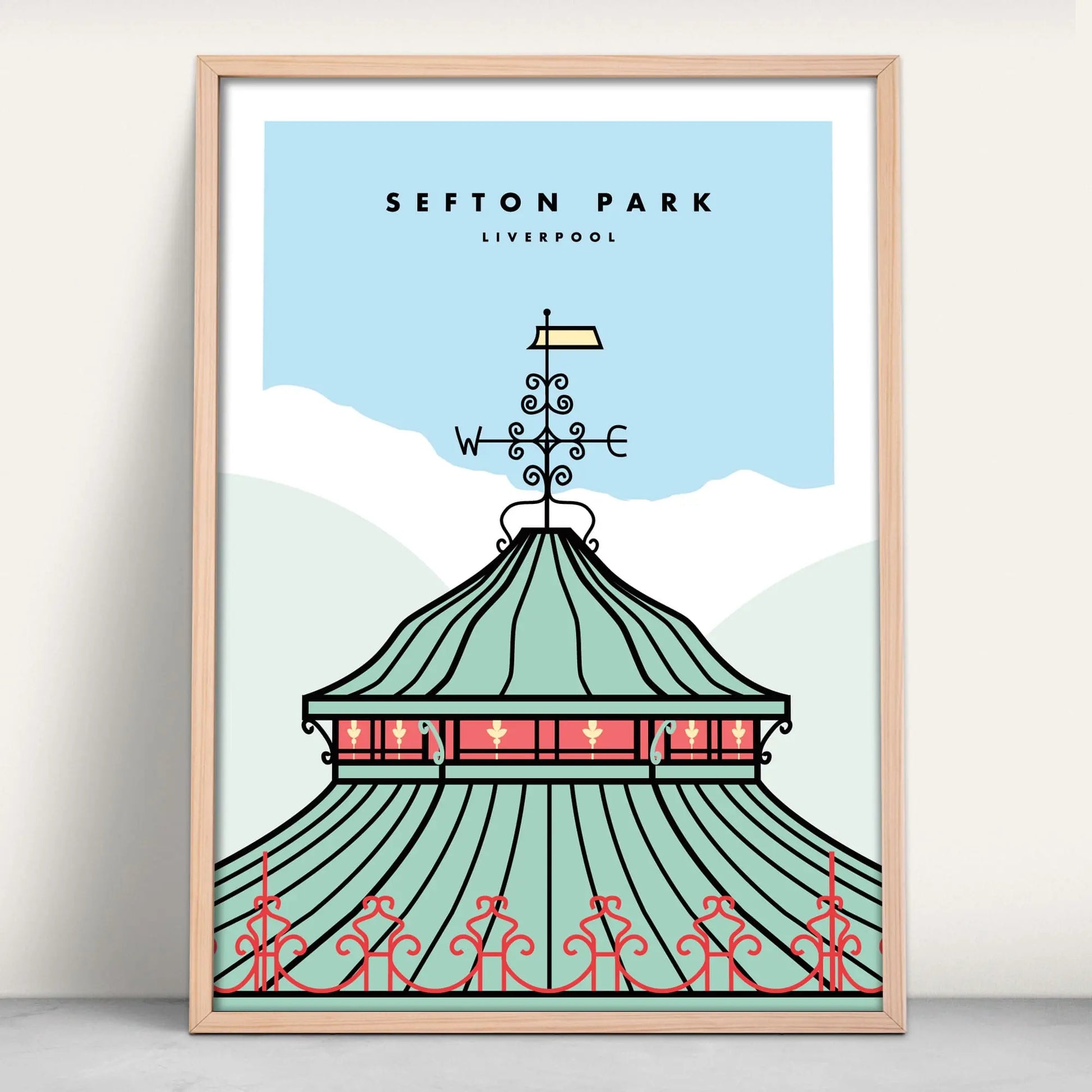 Sefton Park Bandstand, Liverpool fine art print from Purest Green Prints