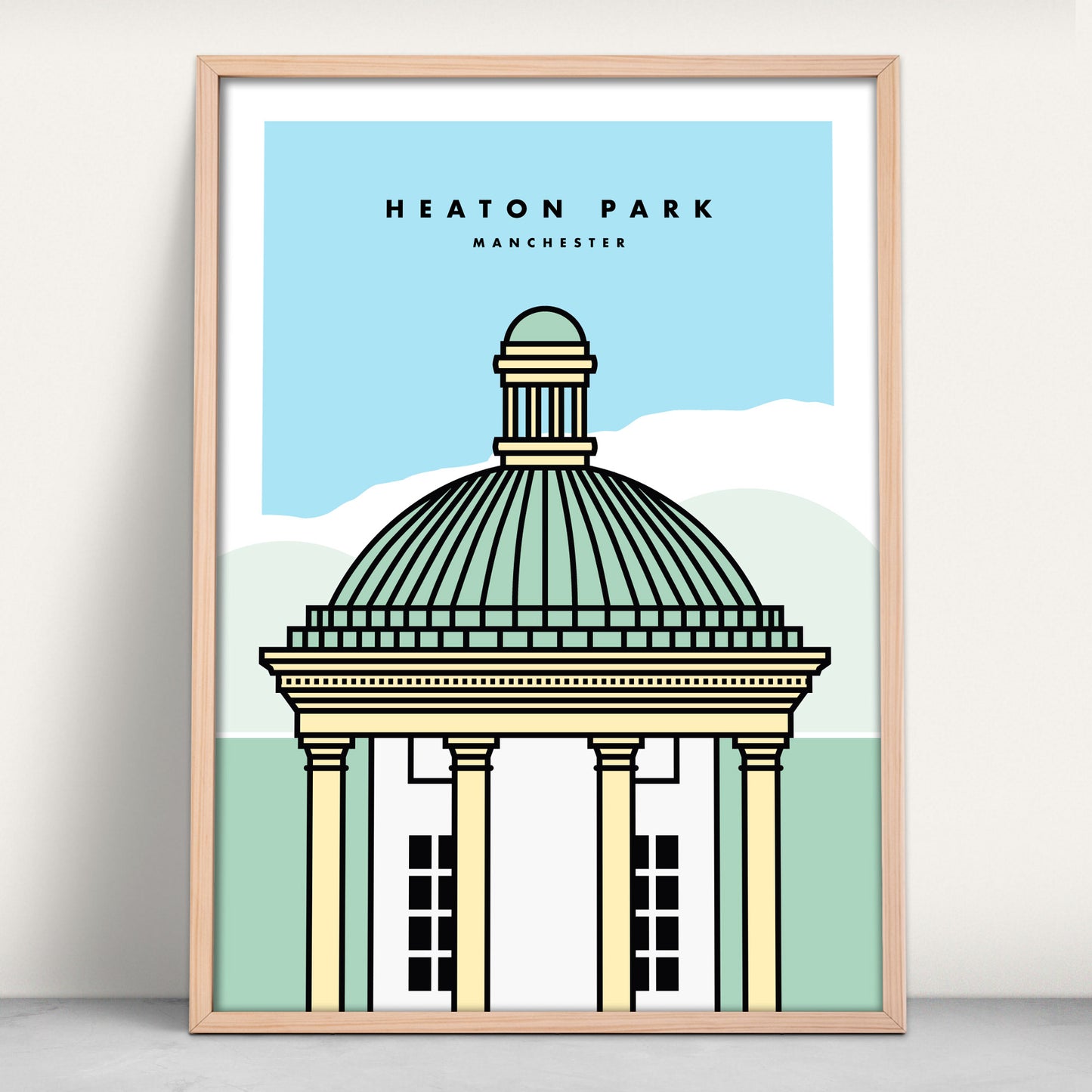 Heaton Park Temple, Manchester art print from Purest Green Prints