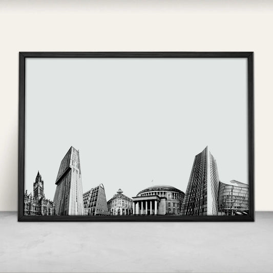 Manchester, England Personalised Art Print in greay from Purest Green Prints