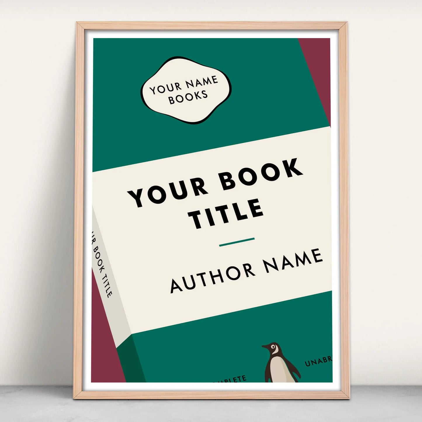 Personalised Classic Book Cover in green from Purest Green Prints