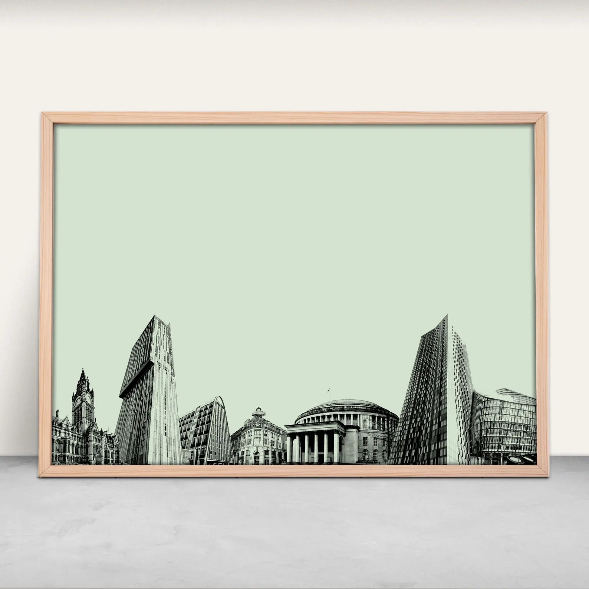 Manchester, England Personalised Art Print in green from Purest Green Prints