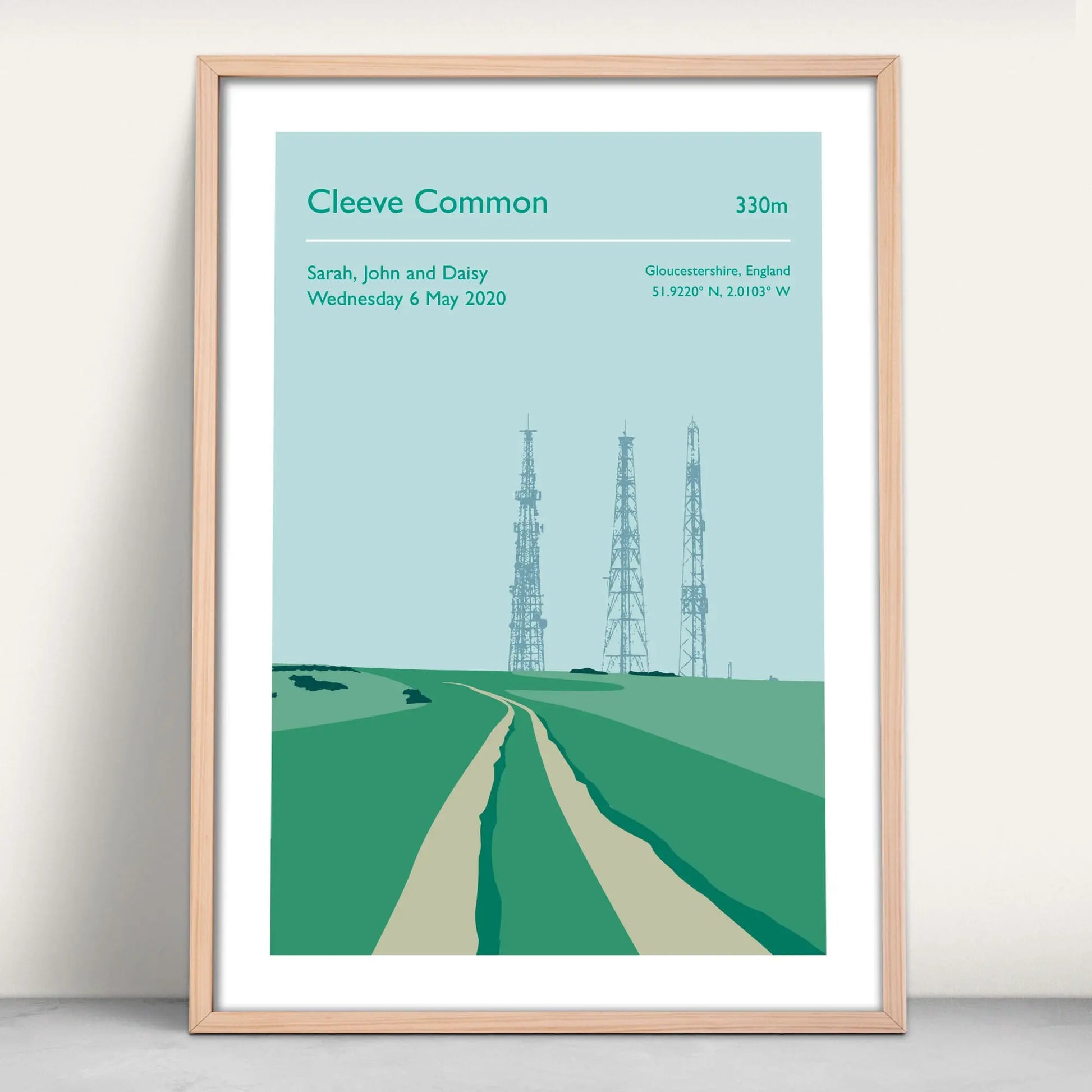 Personalised Cleeve Common art print from Purest Green Prints