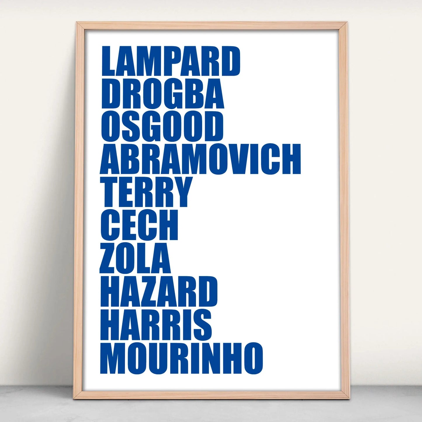 Chelsea FC Legends Personalised Art Print from Purest Green Prints.