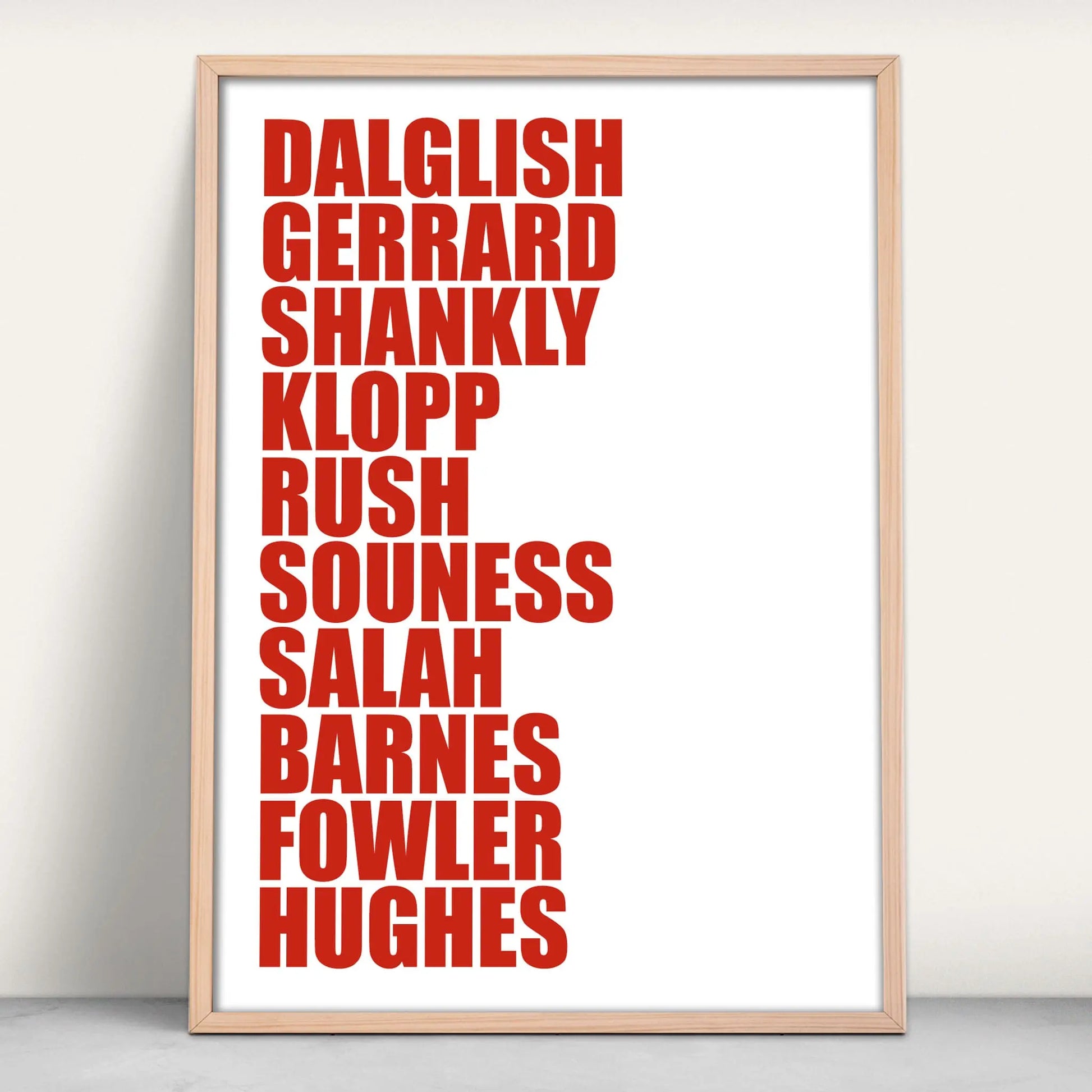 Liverpool FC Legends Personalised Art Print from Purest Green Prints.