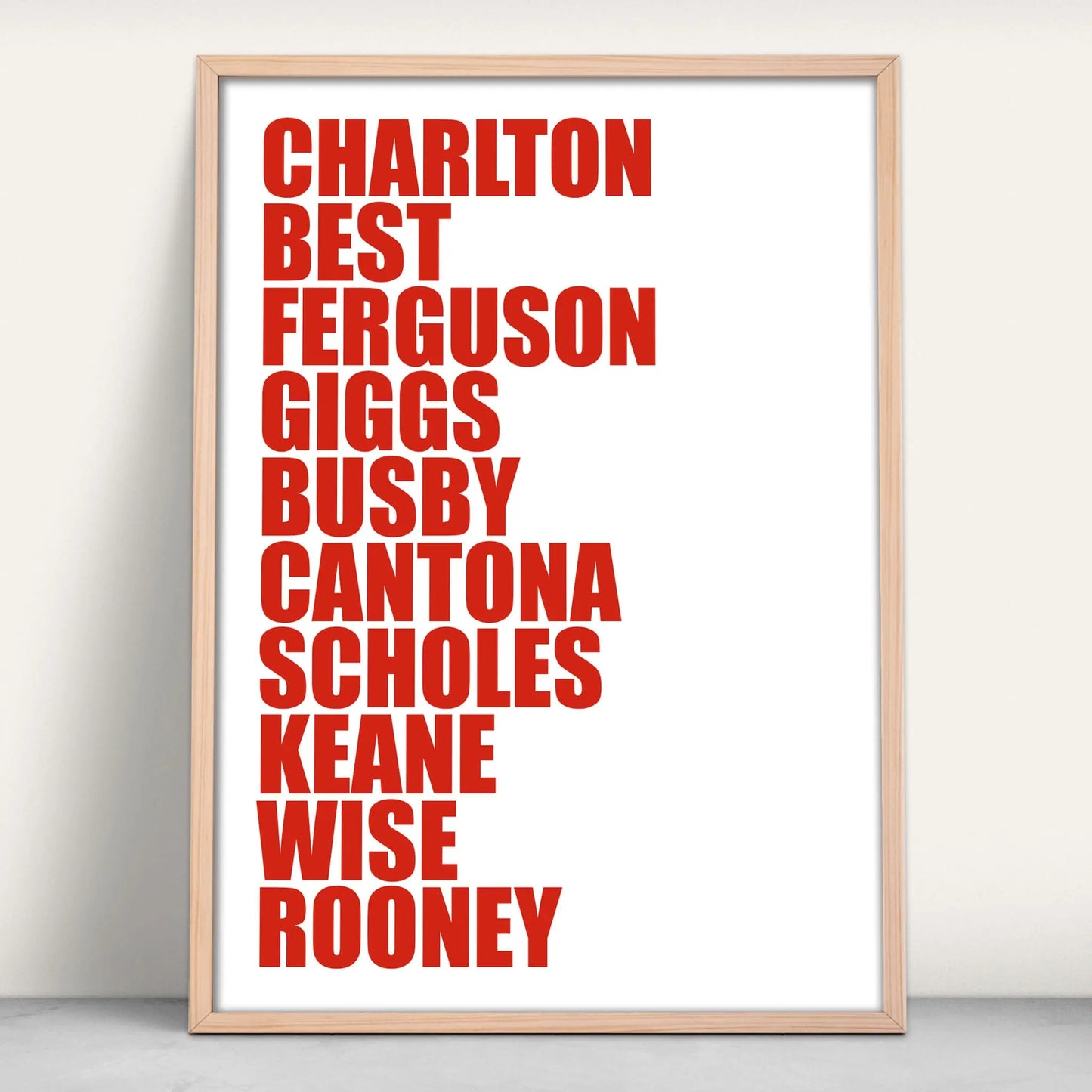 Manchester United FC Legends Personalised Art Print from Purest Green Prints.