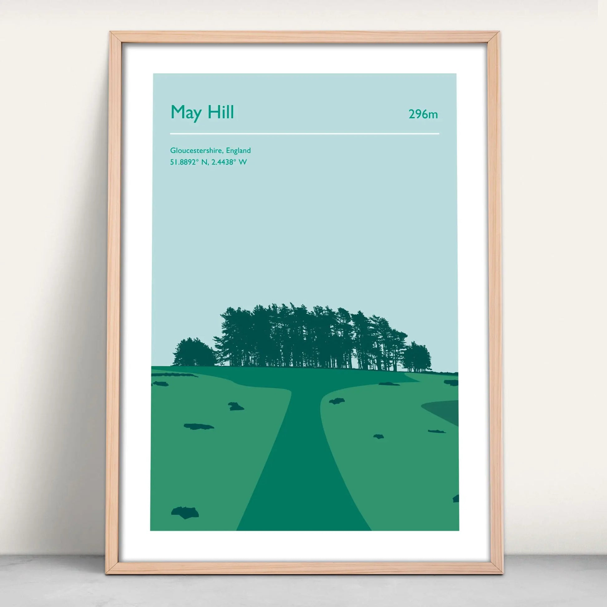 May Hill, Gloucester art print from Purest Green Prints