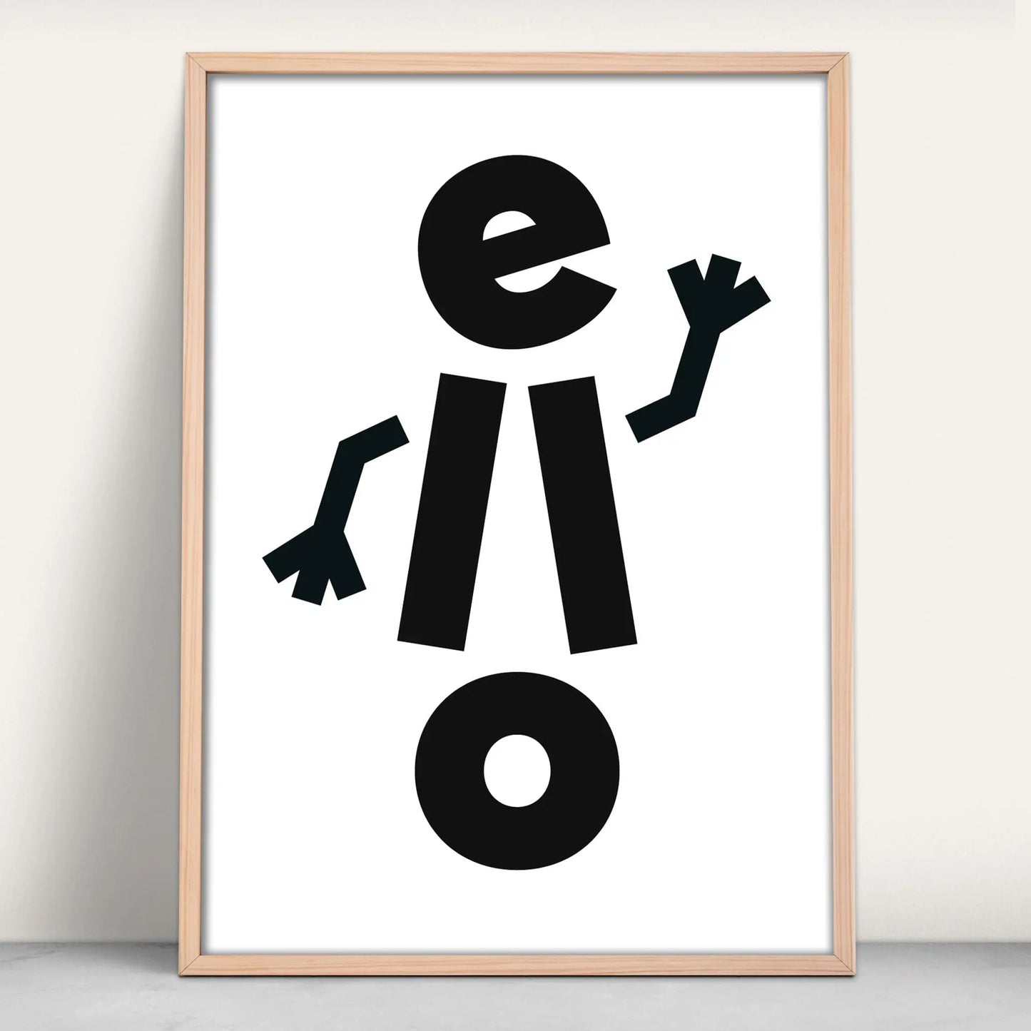 Ello typography art print from Purest Green Prints