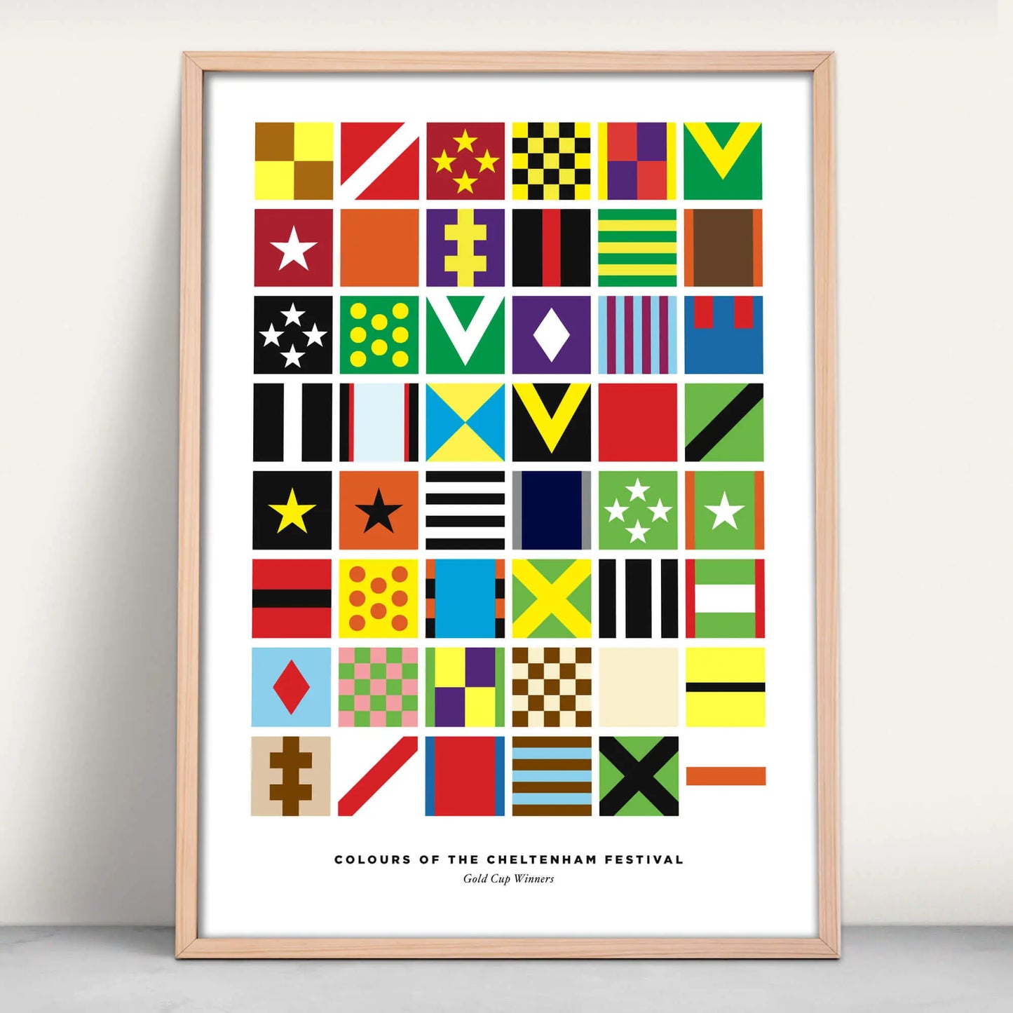 Colours of the Cheltenham Festival Gold Cup Winners Art Print from Purest Green Prints