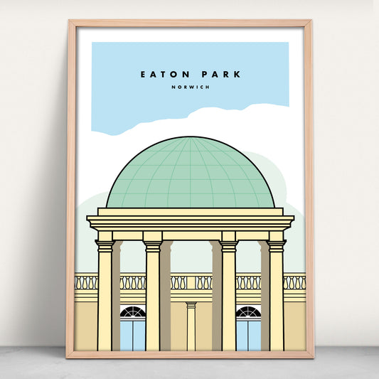 Eaton Park, Norwich Bandstand art print from Purest Green Prints